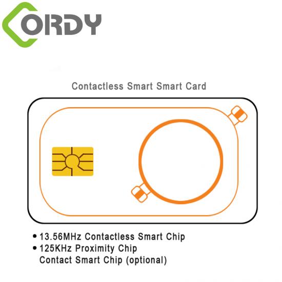 double carte rfid avec contact ic