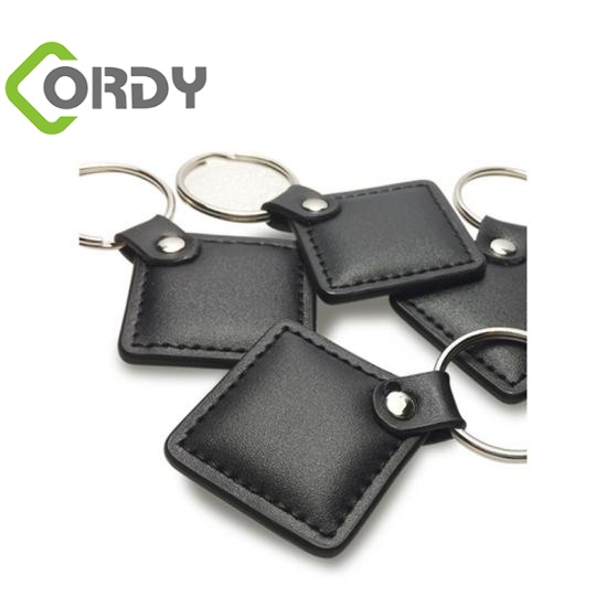 Porte-clés passif en cuir PU RFID