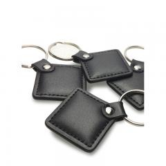 Porte-clés passif en cuir PU RFID