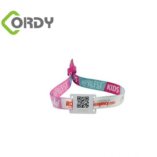 Bracelet tissé RFID imprimé personnalisé
